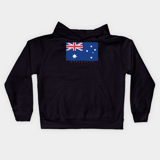 Australian Flag Kids Hoodie by EarlAdrian